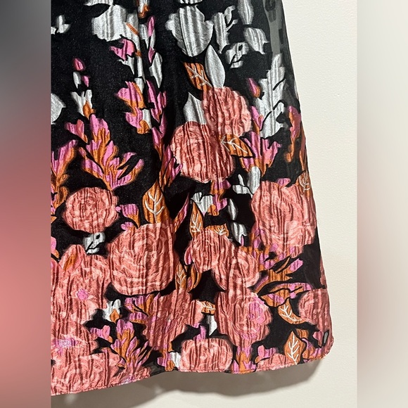 Aidan Mattox | Floral Jacquard sheer layer fit & flare dress Womens size 8 tulle - Picture 2 of 11